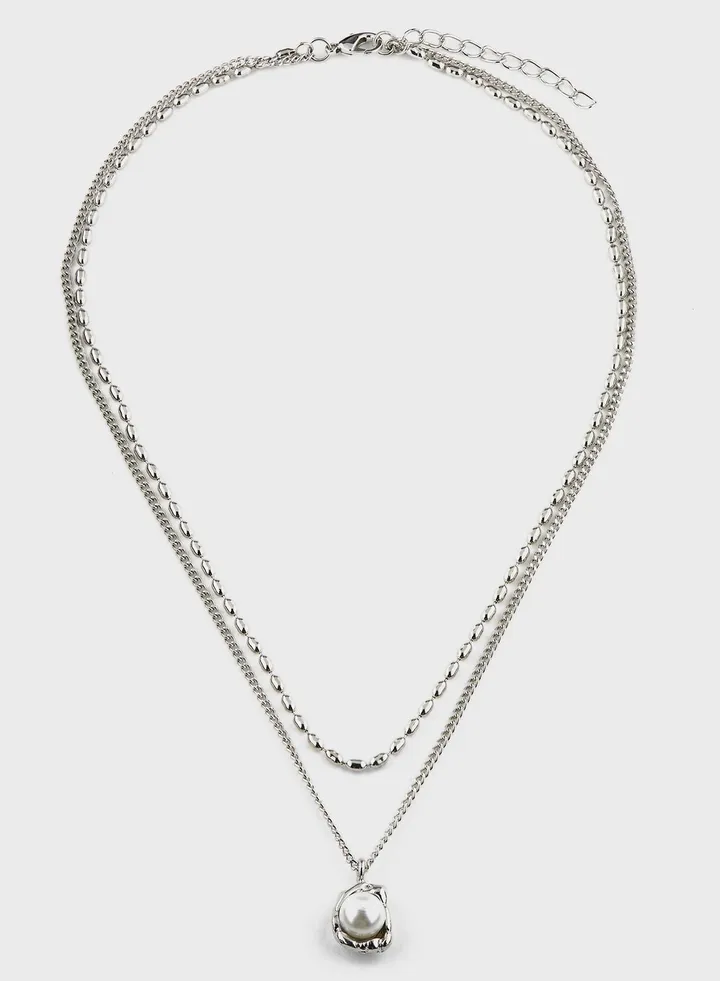 Pearl Pendant Necklace Set