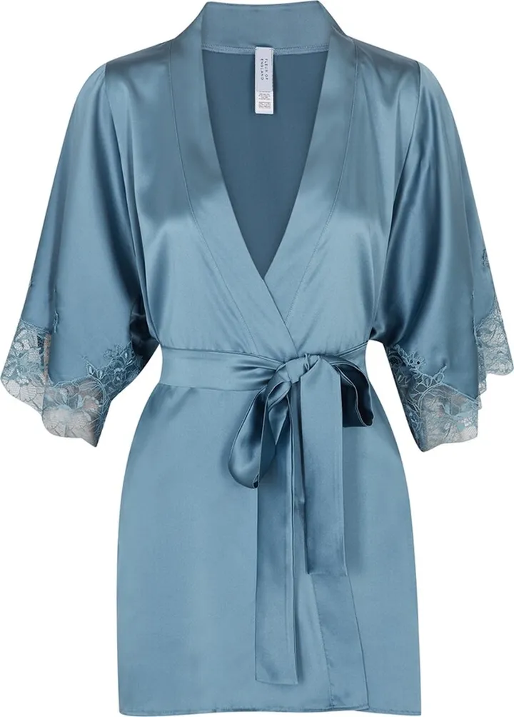 Fleur Of England Ocean Blue Silk-blend Robe