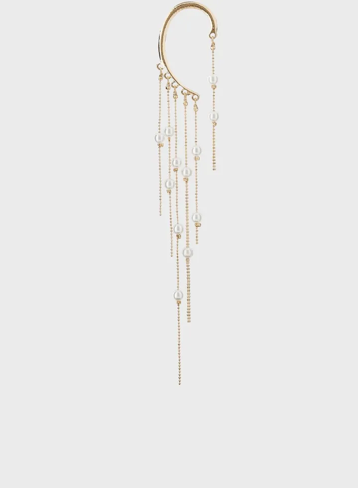 Pearl Tassel Earcuff