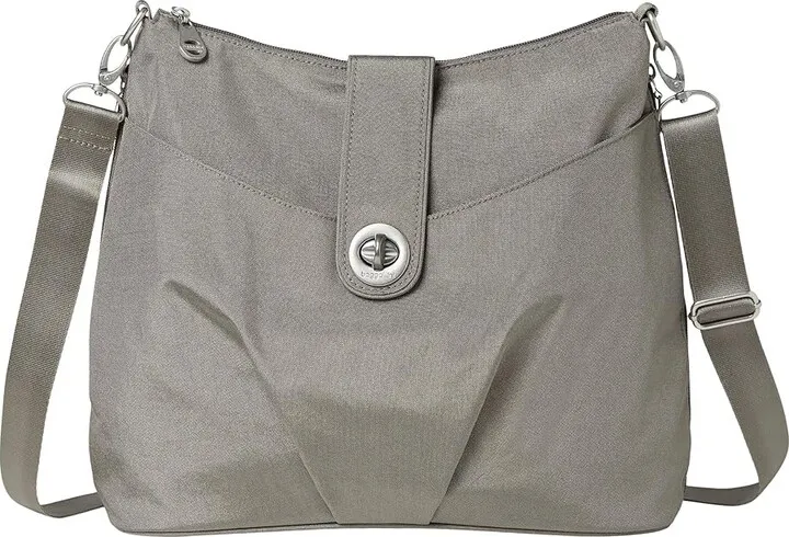 Baggallini Helsinki Crossbody Hobo (Sterling Shimmer) Handbags