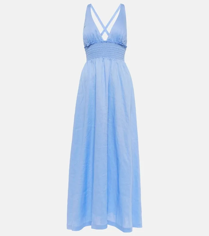 Linen maxi dress