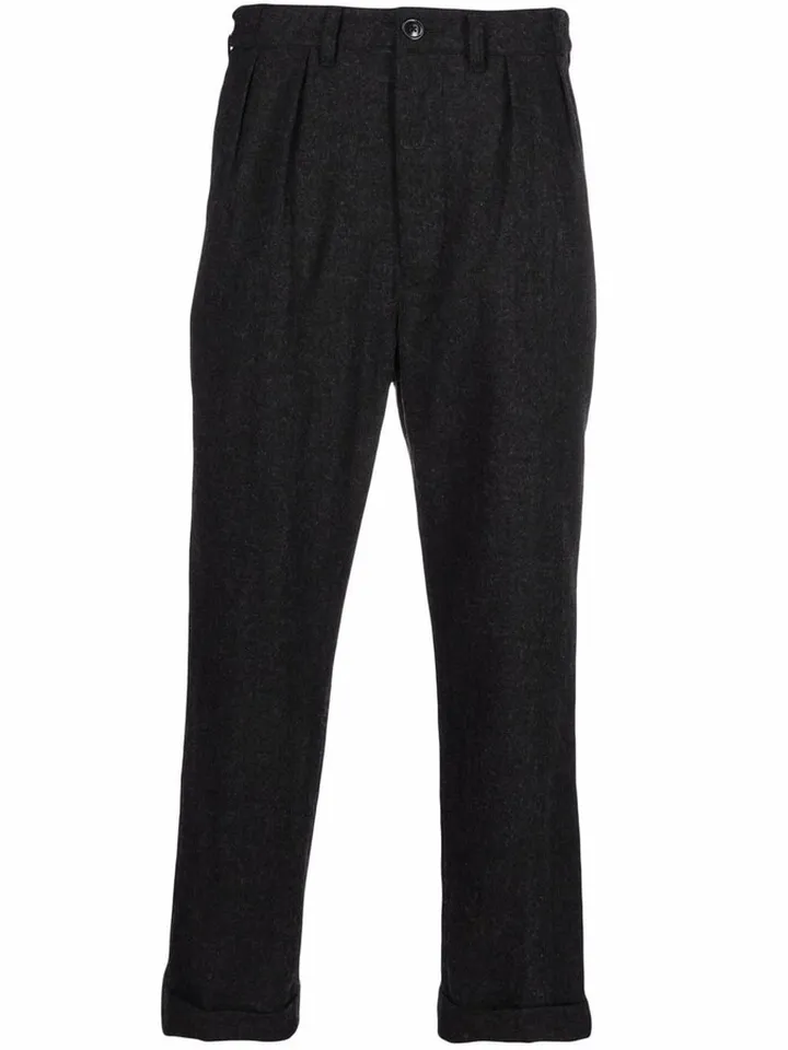 Straight-Leg Cotton Trousers