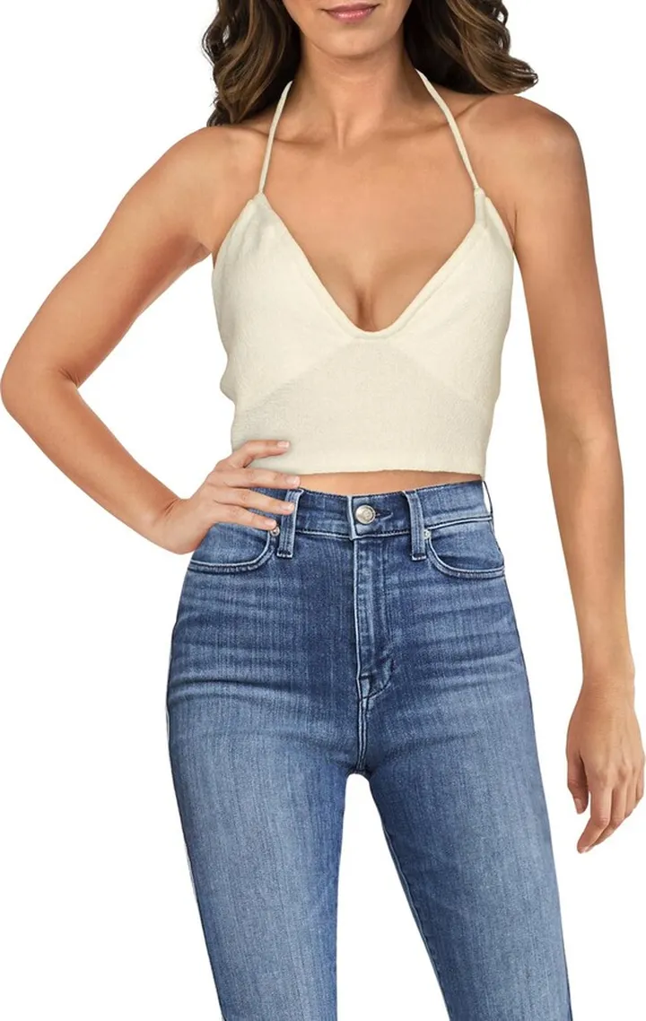 Womens Halter Bralette Crop Top