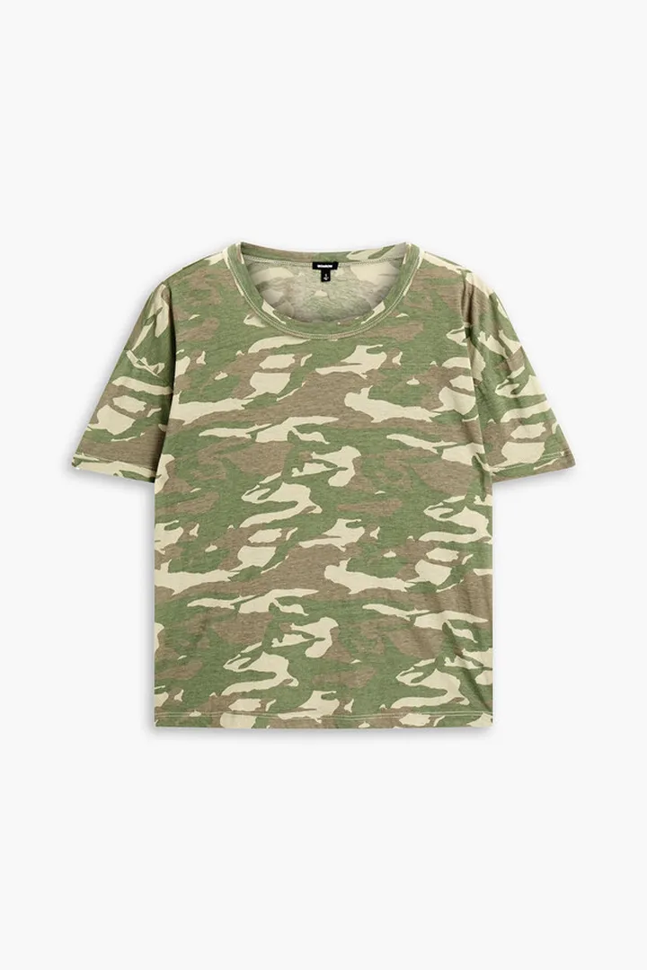 Camouflage cotton-jersey T-shirt