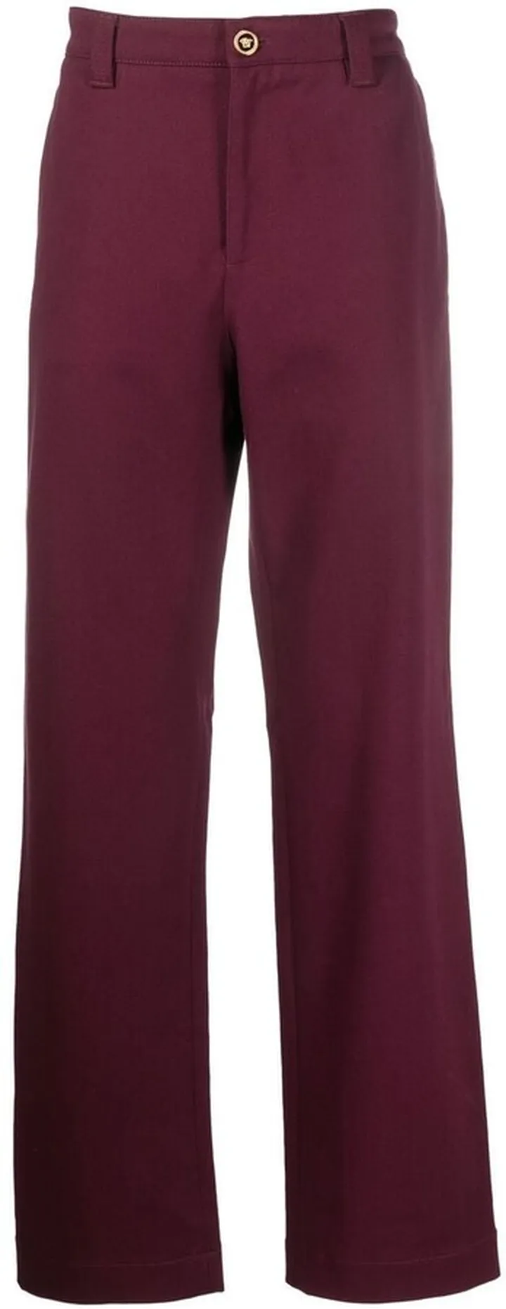 Medusa-motif wide-leg trousers