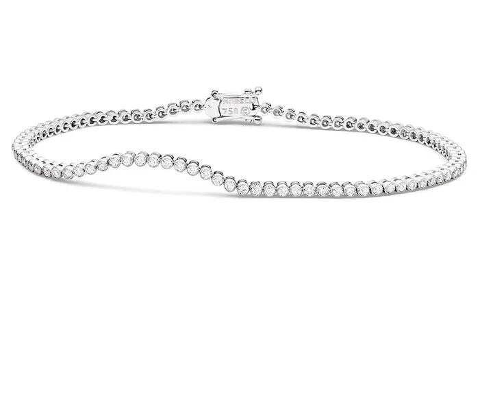 Diamond Stitch Bracelet in 18K White Gold