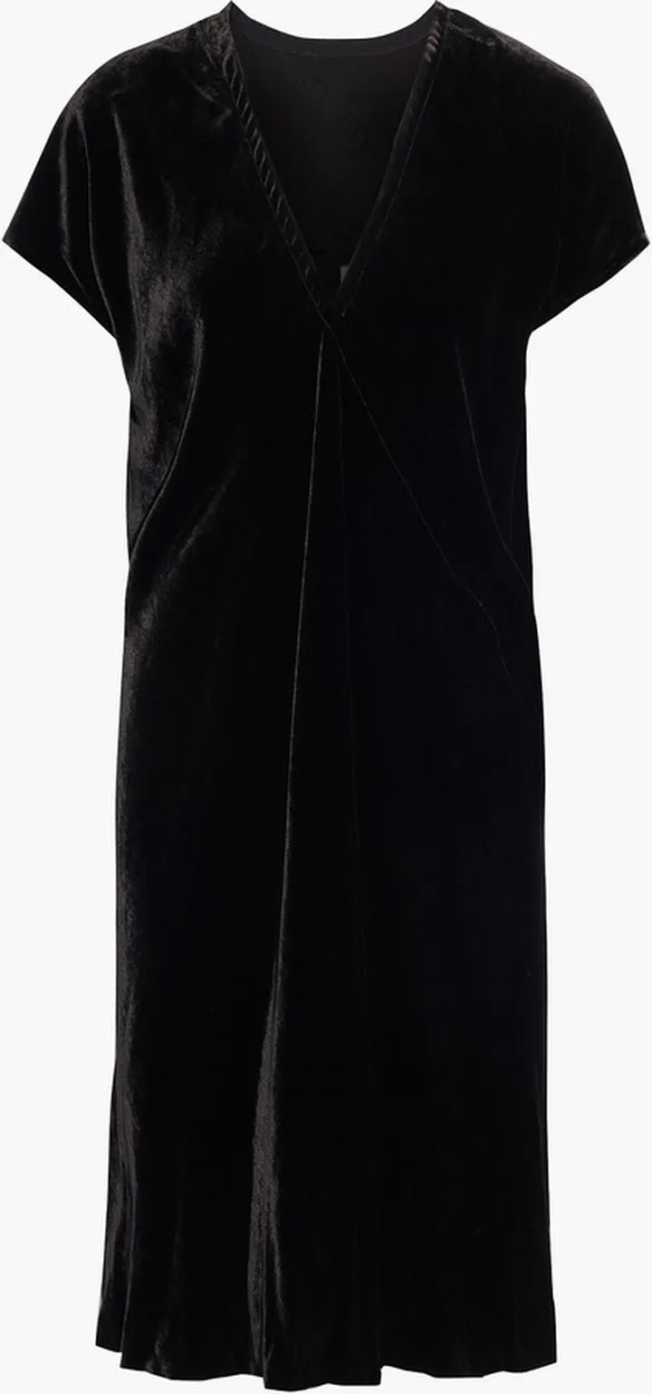 Paneled velvet tunic