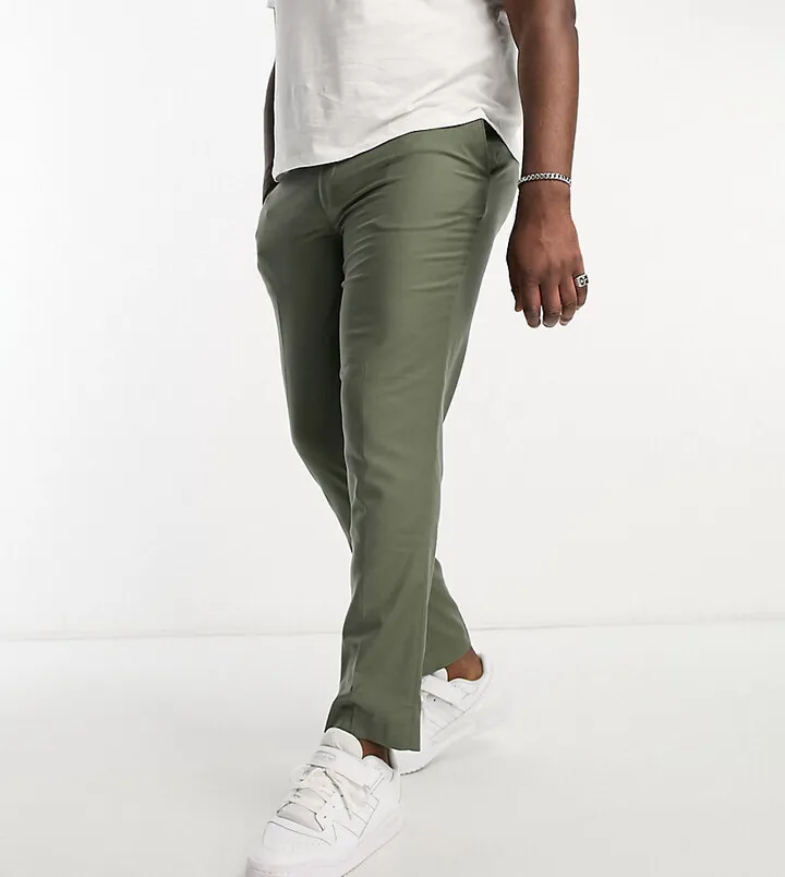 Gianni Feraud Plus skinny suit pants in green