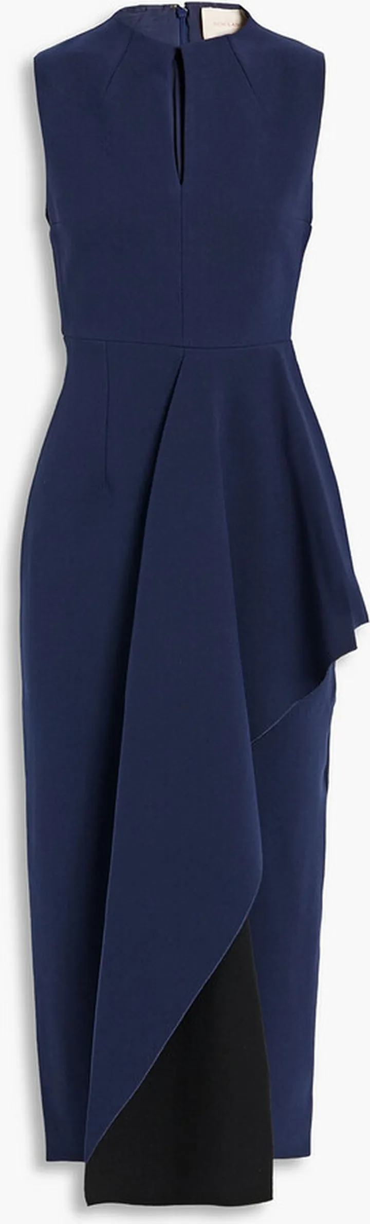 Draped crepe midi dress