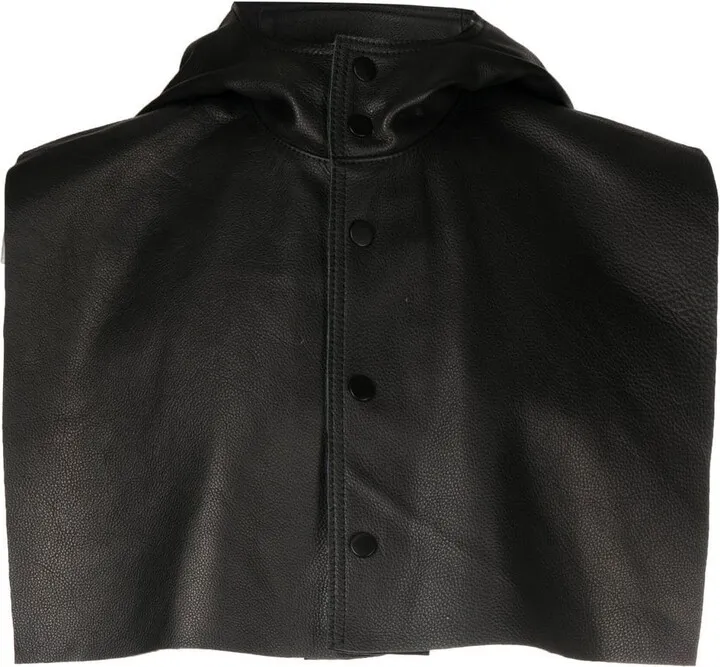 Leather Hooded Cape