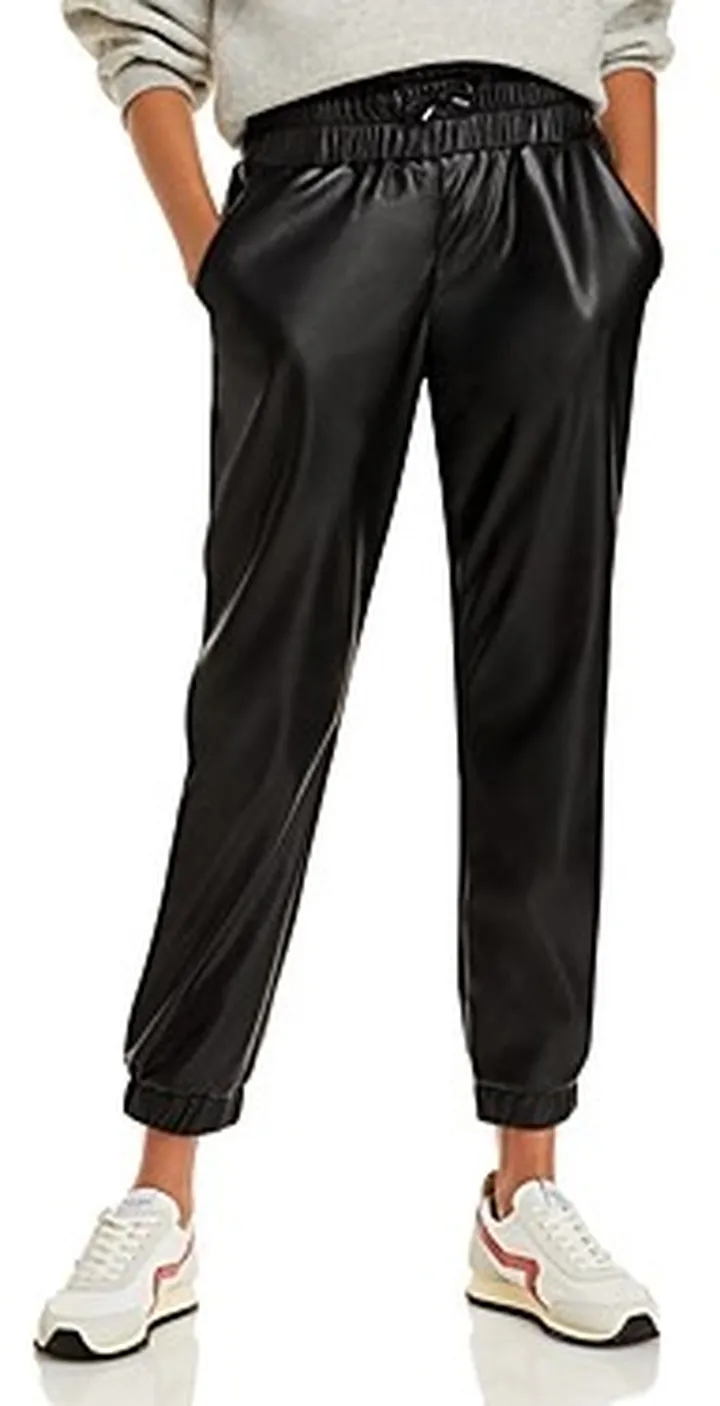 Joie Wadley Faux Leather Jogger Pants