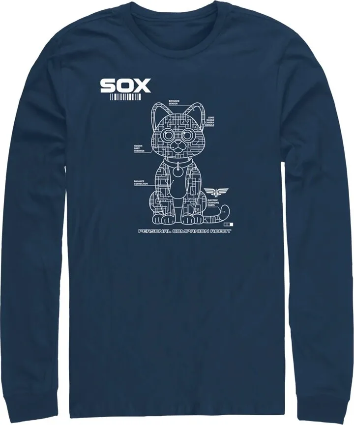Men's Lightyear Sox Blueprint Long Sleeve Shirt - Navy Blue - 2X Large