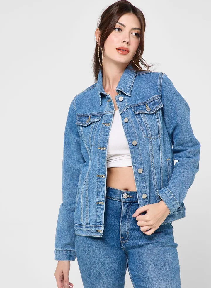 Pocket Detail Denim Jacket
