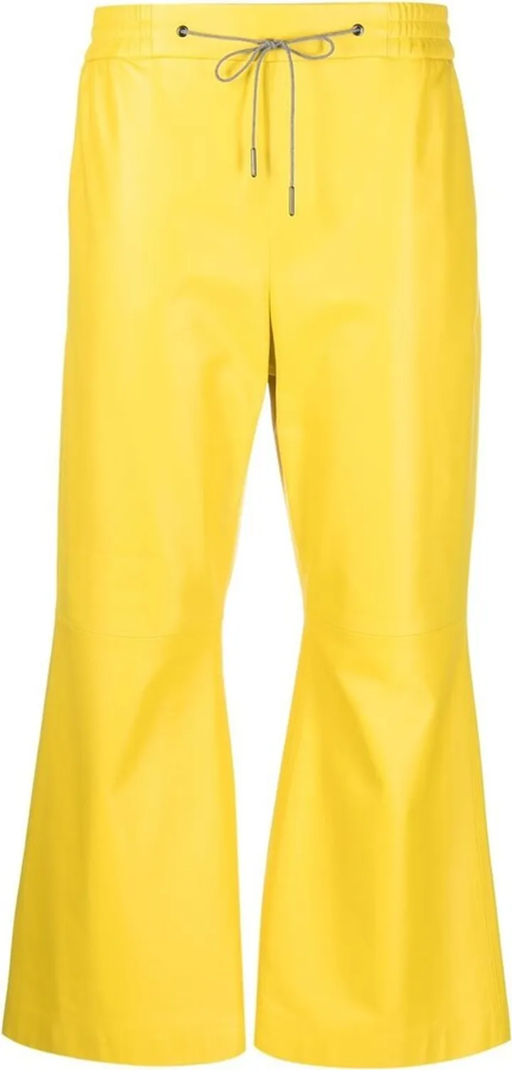 Drawstring Cropped Flared Pants