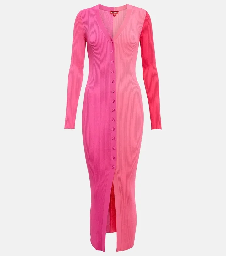 Shoko ribbed-knit midi dress