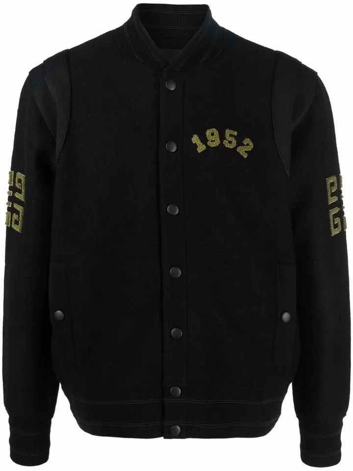 4G logo wool bomber jacket