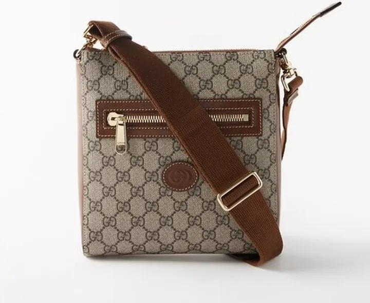 GG-monogram Leather-trim Cross-body Bag