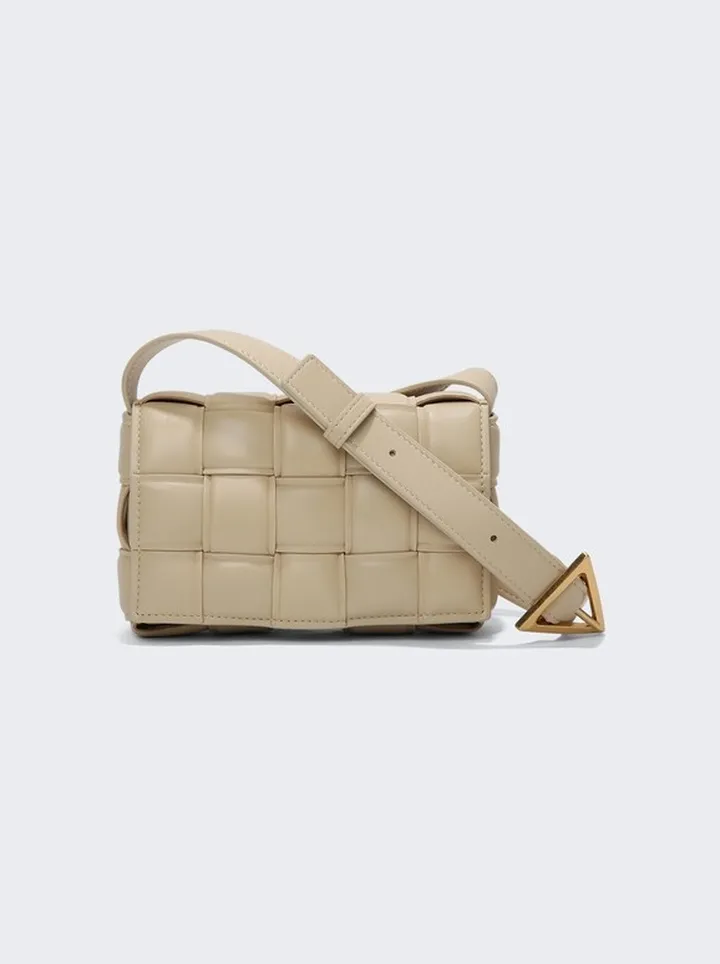 Mini Cassette Crossbody Bag Porridge and Gold