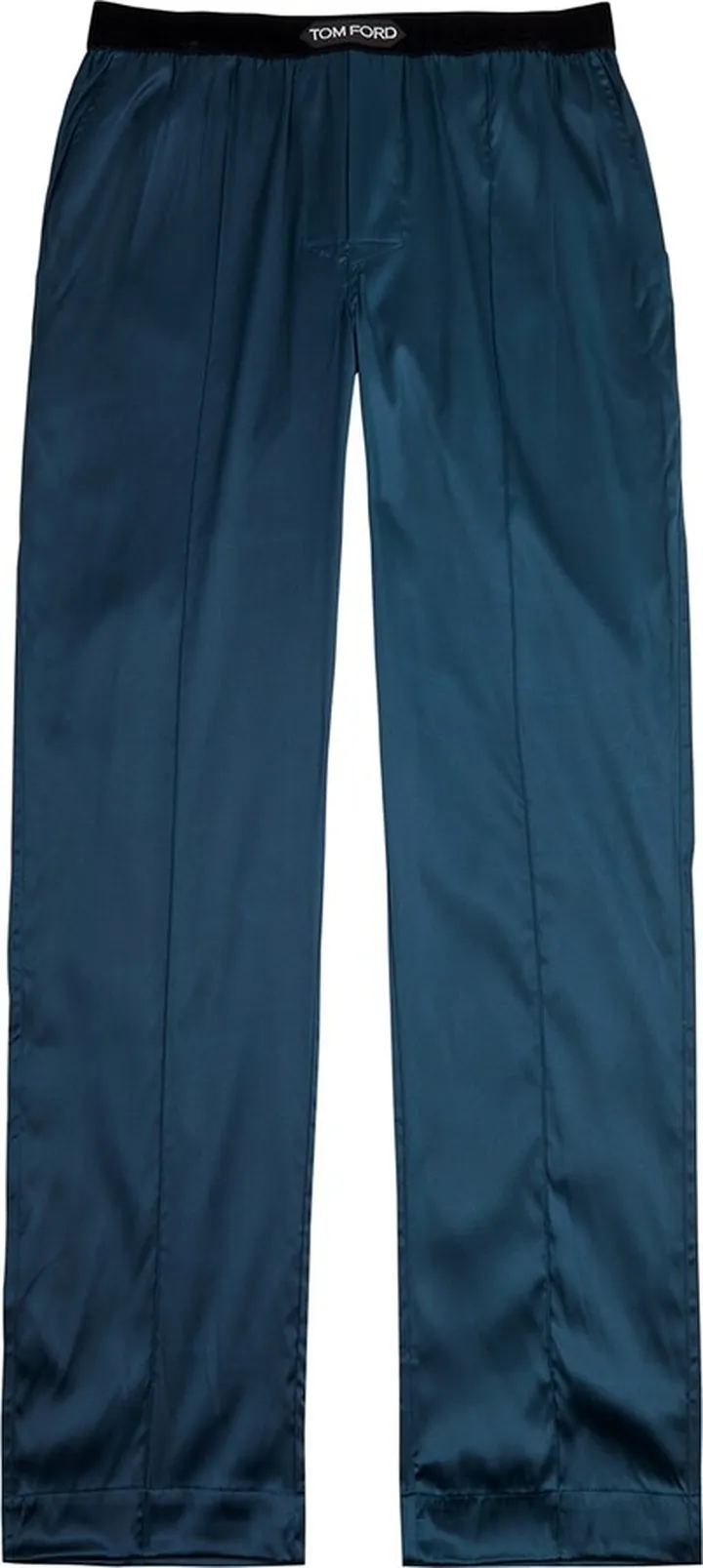 Tom Ford Logo Stretch-silk Satin Pyjama Trousers