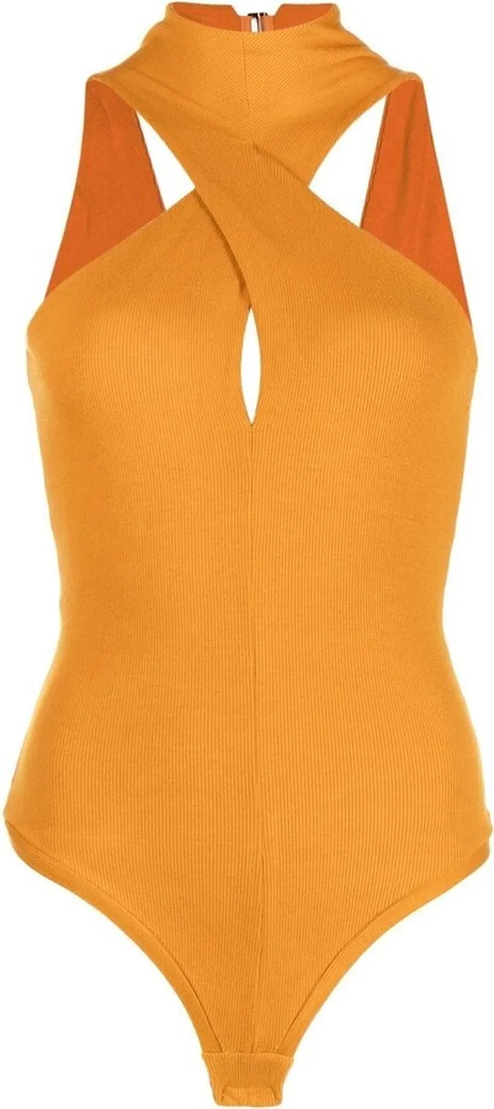 Cross-Strap Halterneck Bodysuit