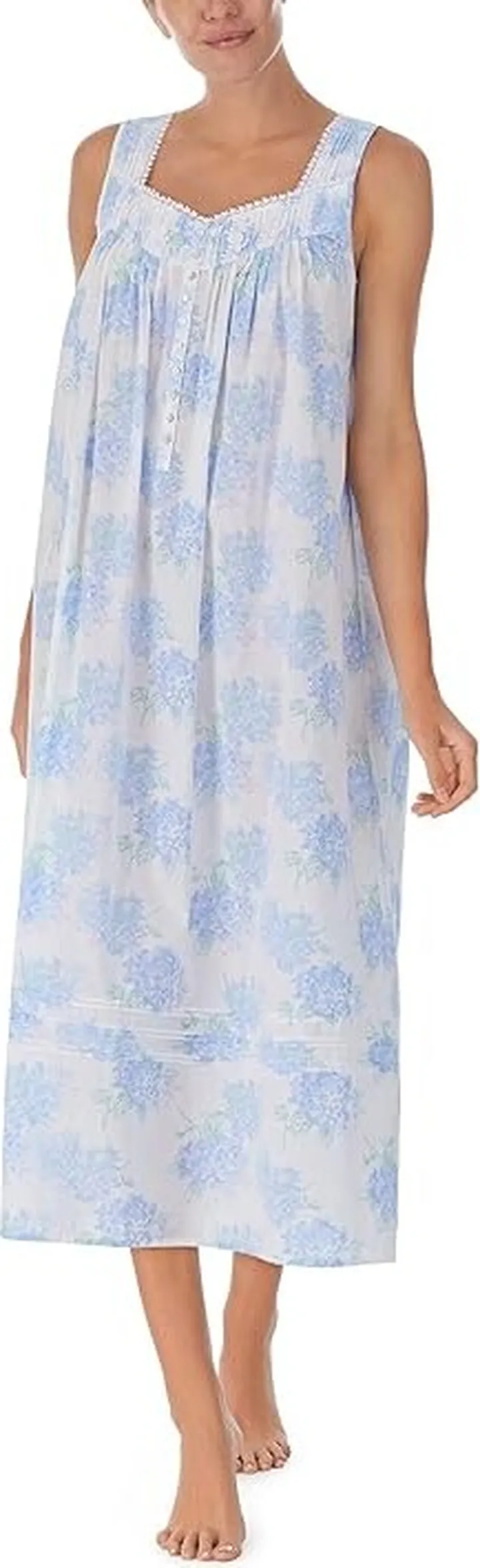 Eileen West Sleeveless Ballet Gown (Blue Hydrangea) Women's Pajama