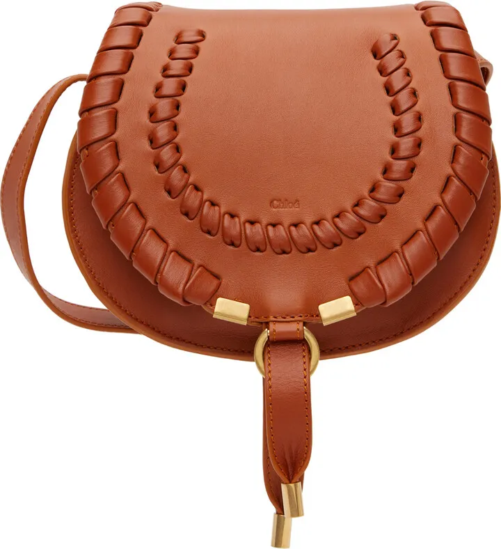 Chloé Orange Small Marcie Saddle Bag