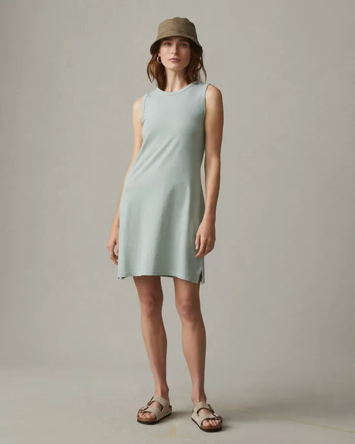 Muscle Tee Dress - Aqua Grey