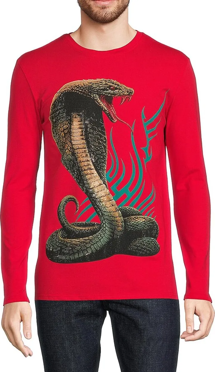 Embellished Snake Graphic Tee