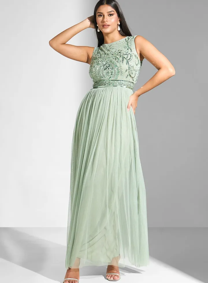 Embellished Bodice Dress