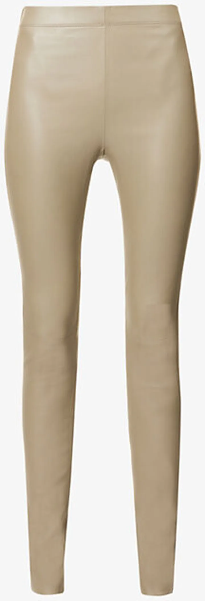 Womens Pewter Skinny High-rise Leather Trousers