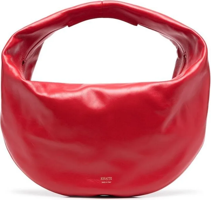 Red Olivia Leather Shoulder Bag