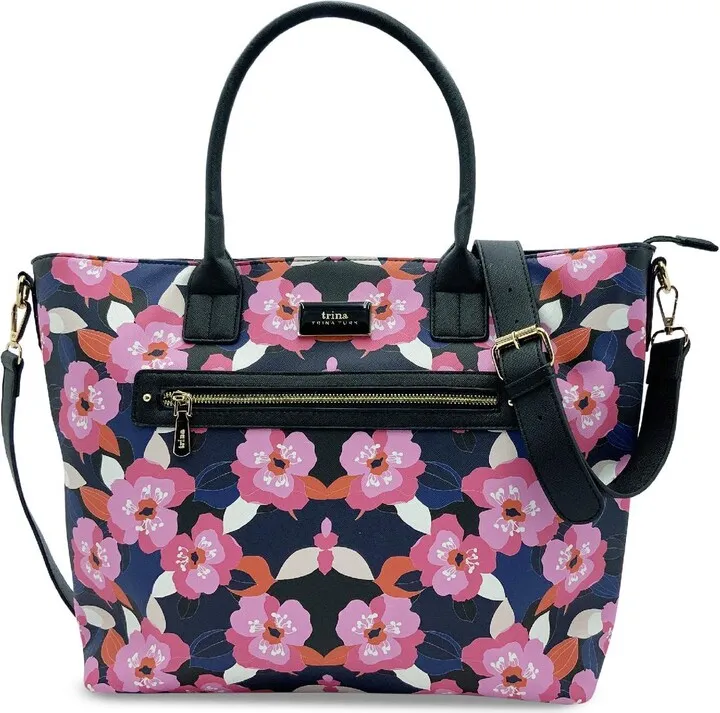 Womens Vegan Leather Faux Leather Tote Handbag