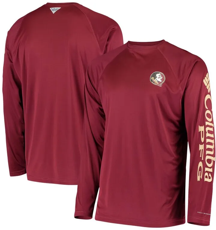 Men's Pfg Garnet Florida State Seminoles Terminal Tackle Omni-Shade Long Sleeve T-shirt