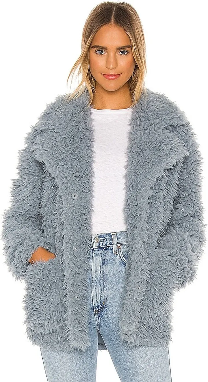 Warmings Signs Faux Fur Coat