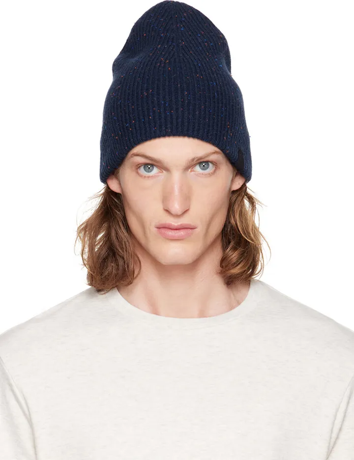 rag & bone Navy Harlow Beanie
