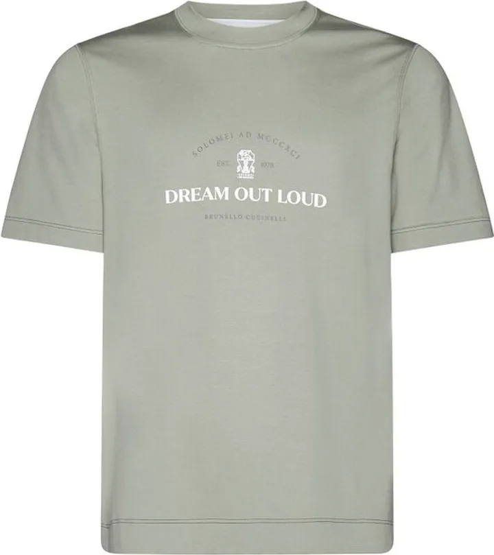 Brunello Cucinelli Graphic Printed Crewneck T-Shirt