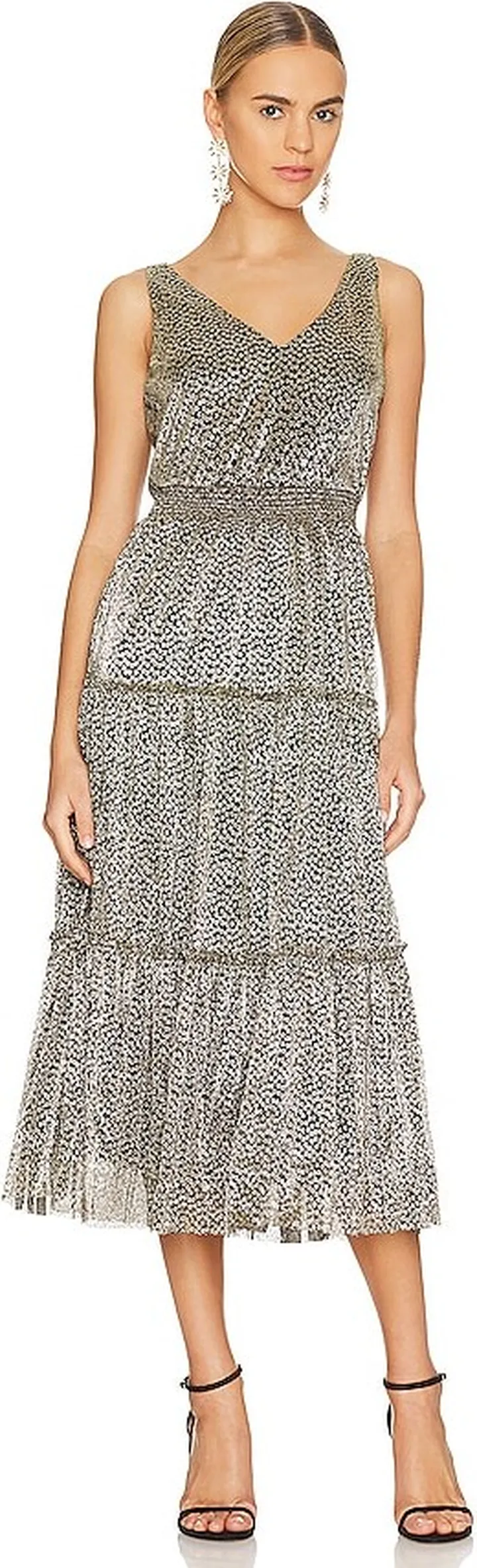 Plunge V Midi Dress