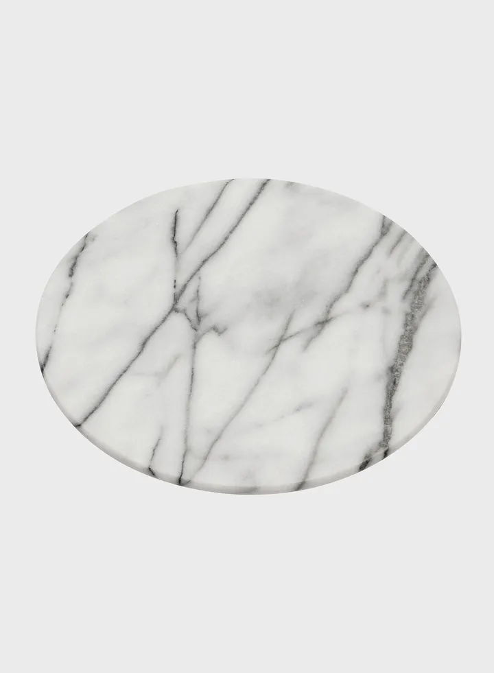 White Marble Lazy Suzan Tray