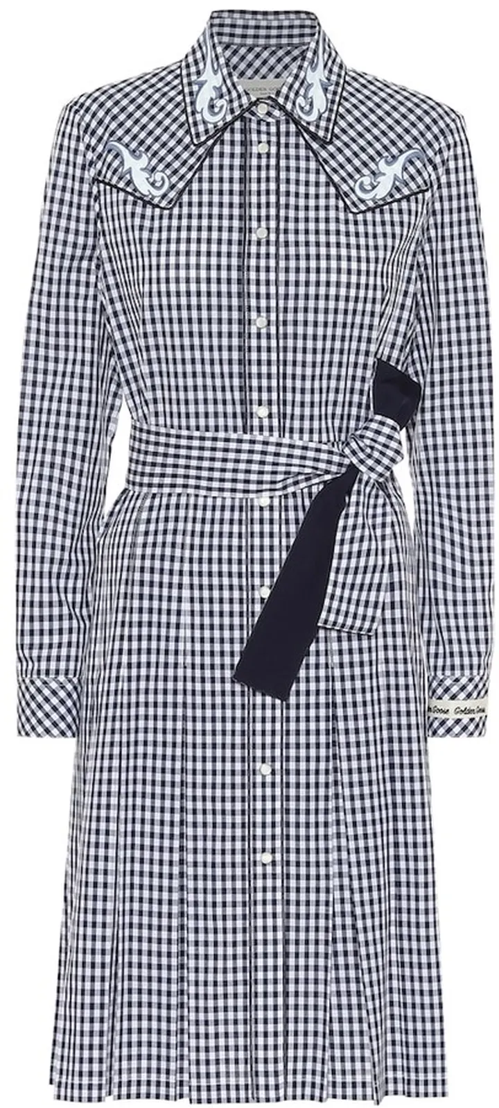 Olivia checked cotton shirt dress