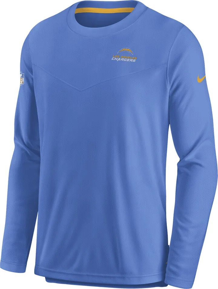 Nike Men's Dri-FIT Lockup (NFL Los Angeles Chargers) Long-Sleeve Top in Blue