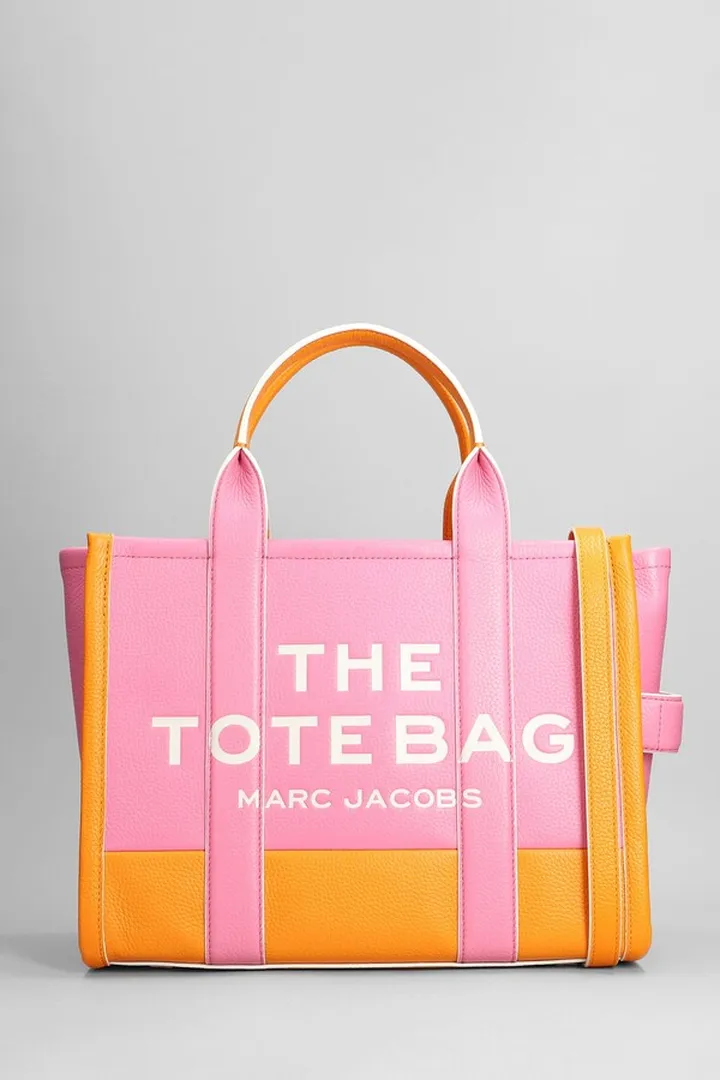 The Medium Tote Tote In Rose-pink Leather
