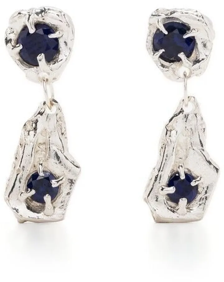 Dia sapphire drop earrings