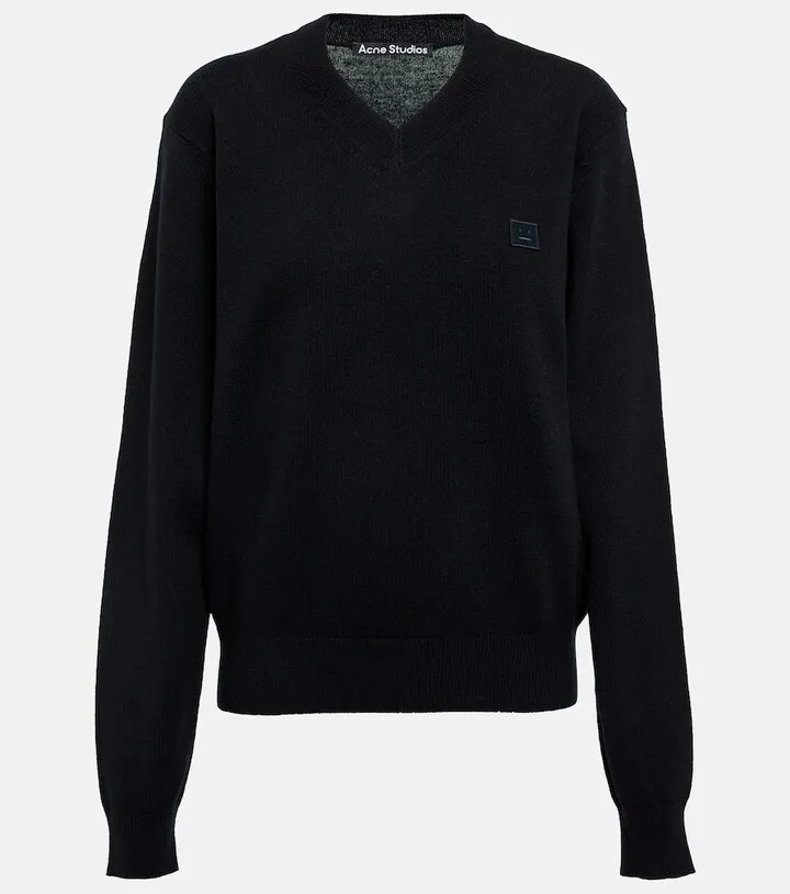 Wool V-neck sweater