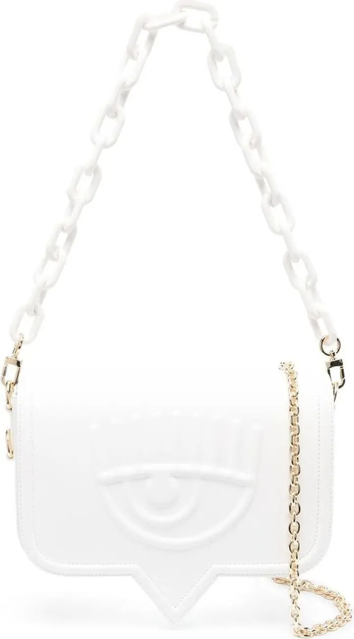 Eyelike faux-leather shoulder bag