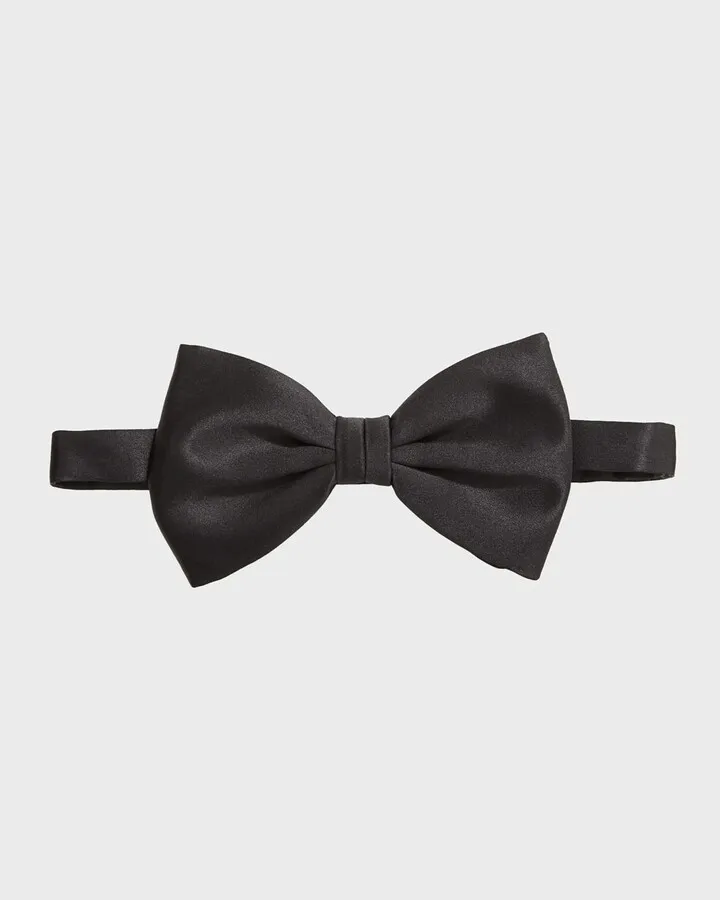 8cm Satin Pre-Tied Bow Tie