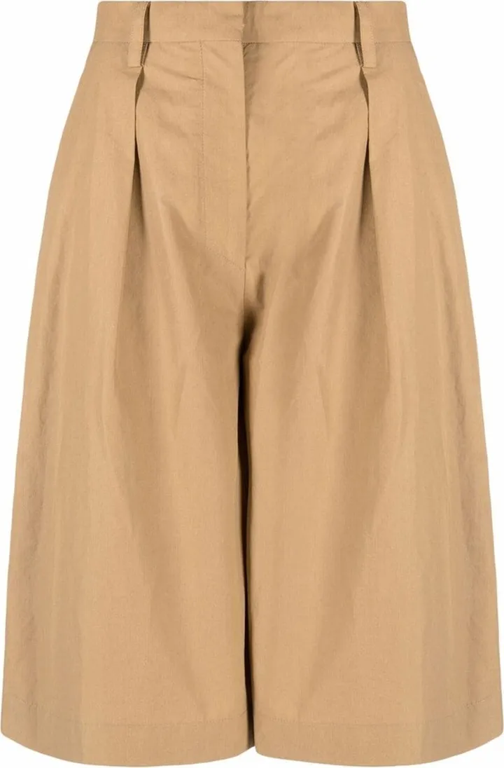 Wide-Leg Tailored Bermuda Shorts