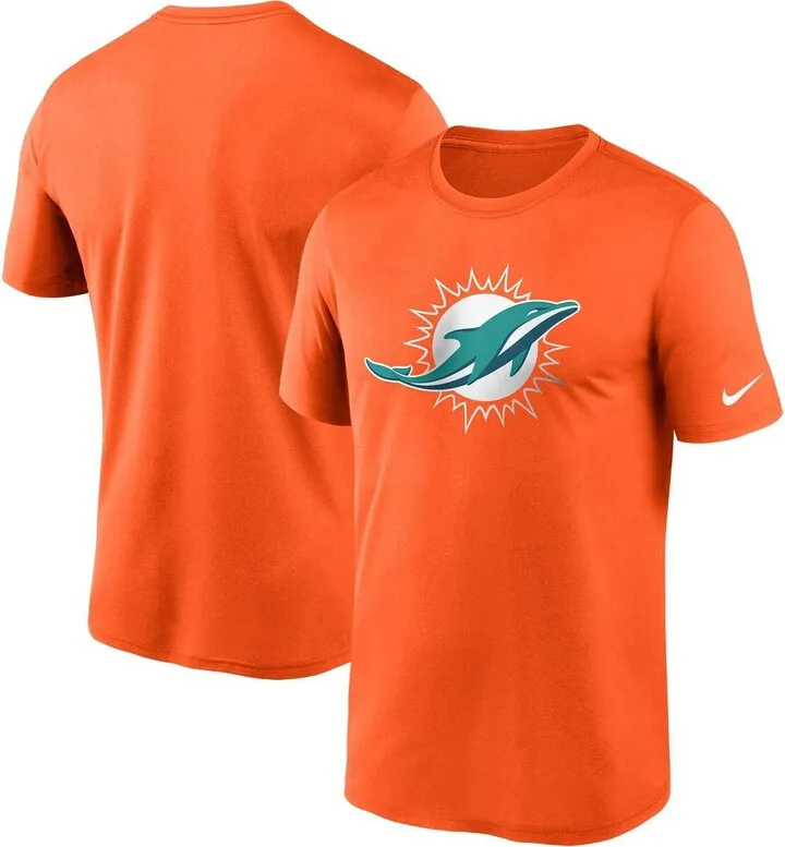 Men's Nike Orange Miami Dolphins Logo Essential Legend Performance T-shirt
