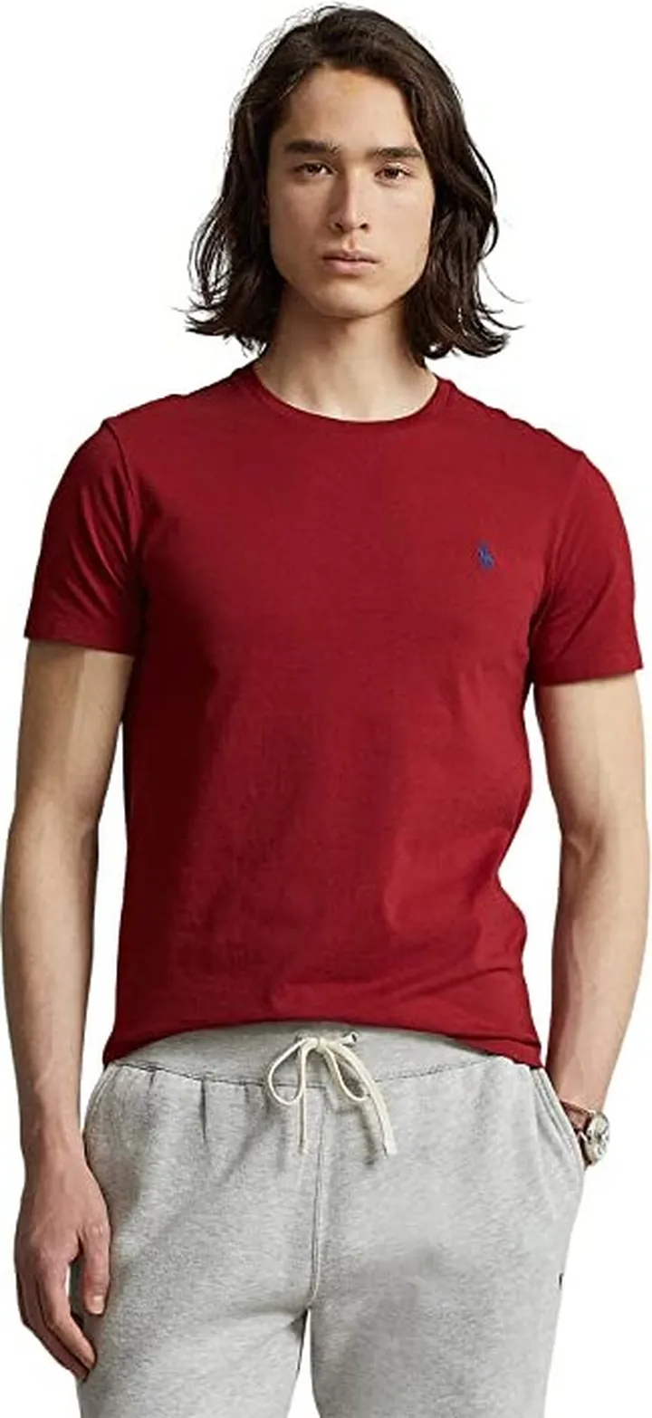 Polo Ralph Lauren Classic Fit Jersey Crew Neck T-Shirt (Holiday Red) Men's Clothing
