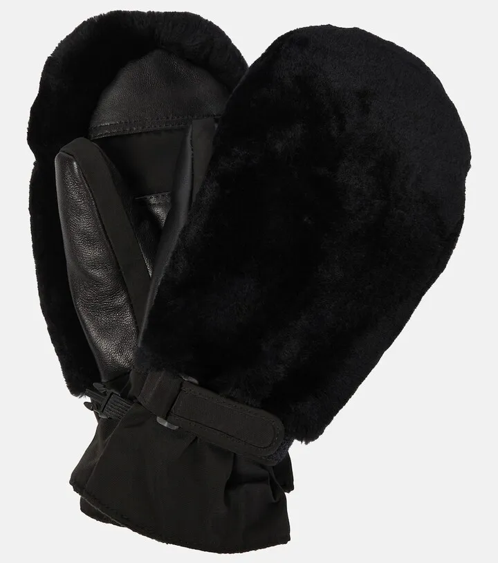 Shearling mittens