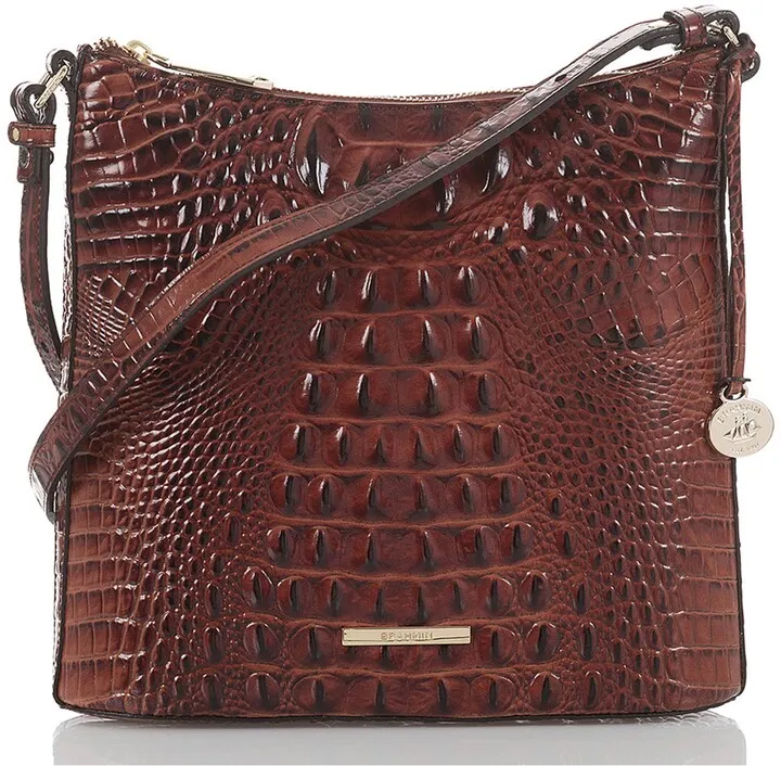 Katie Croc Embossed Leather Crossbody Bag
